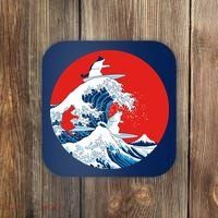 Great Kanagawa Wave Of Cats Coaster thumb 0