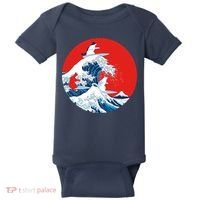 Great Kanagawa Wave Of Cats Baby Bodysuit thumb 0