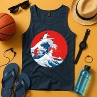 Great Kanagawa Wave Of Cats Tank Top thumb 4