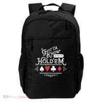 Gotta Know When To HoldEm Texas Poker Backpack thumb 0