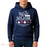 Gotta Know When To HoldEm Texas Poker Kids Hoodie thumb 4