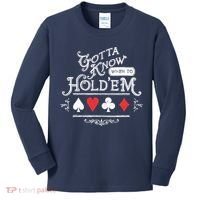 Gotta Know When To HoldEm Texas Poker Kids Long Sleeve Shirt thumb 0