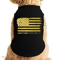 Gold Look American Flag Usa Doggie Tank thumb 0