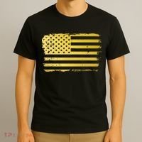 Gold Look American Flag Usa T-Shirt thumb 3