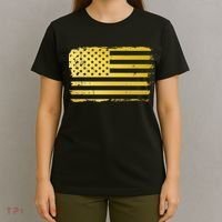 Gold Look American Flag Usa T-Shirt thumb 4