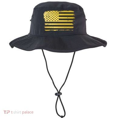 Gold Look American Flag Usa Bucket Hat