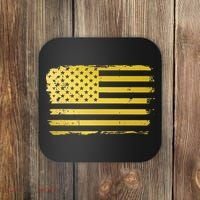 Gold Look American Flag Usa Coaster thumb 0