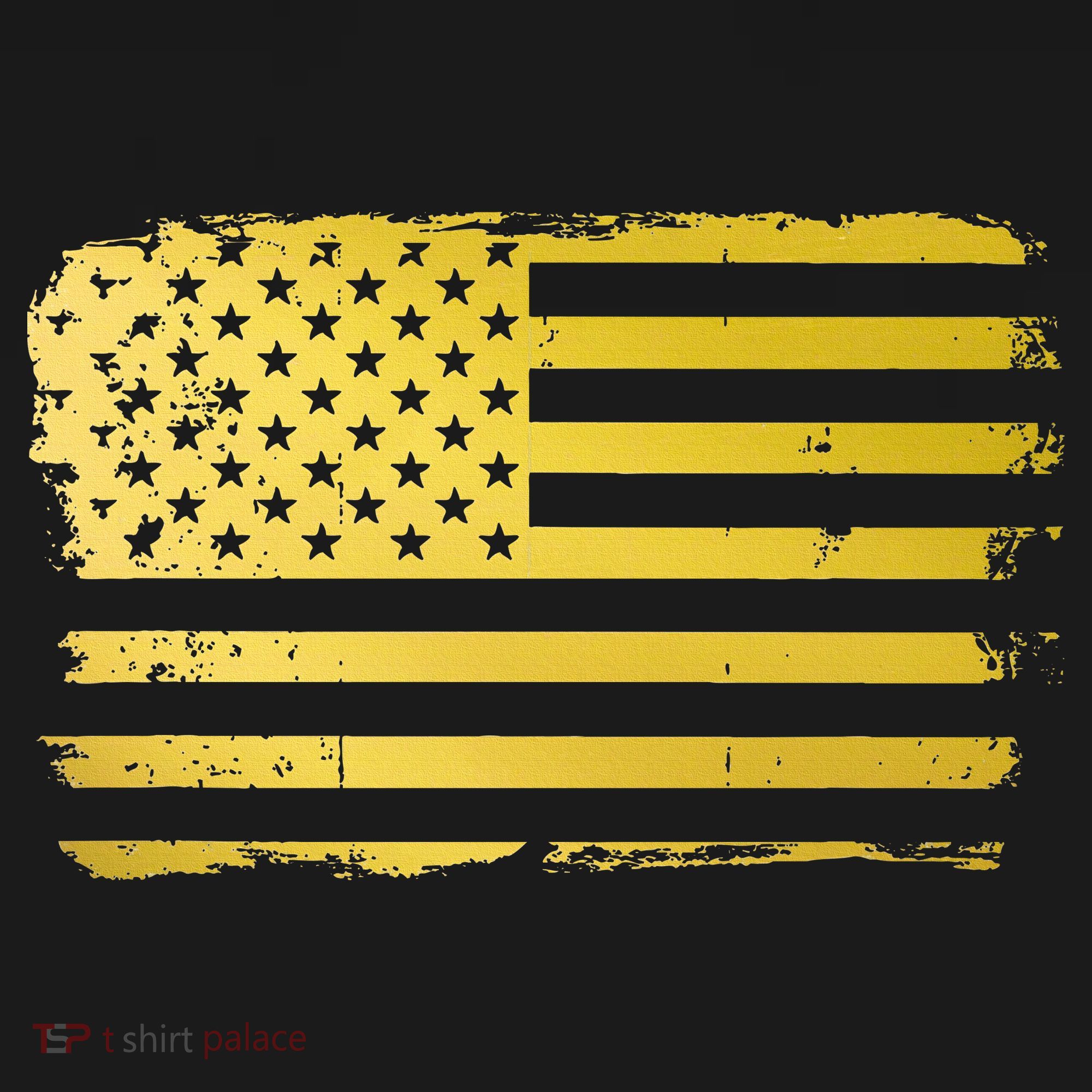 Gold Look American Flag Usa Polo