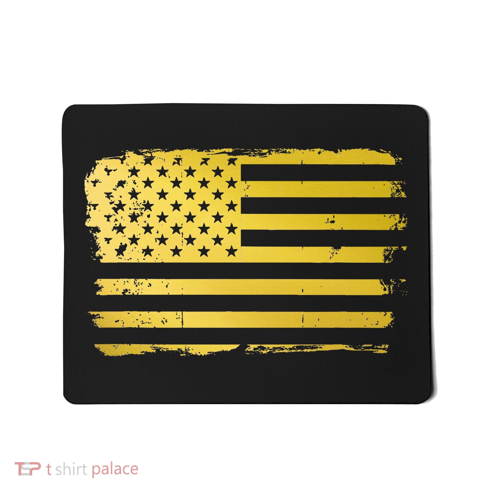 Gold Look American Flag Usa Mousepad