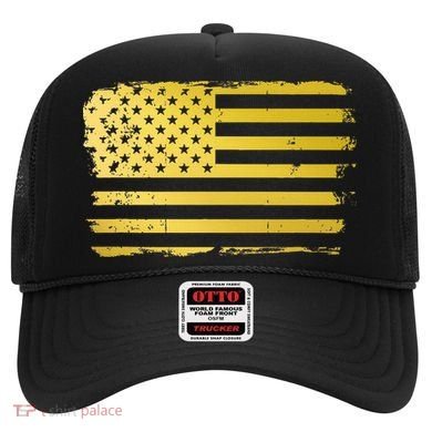 Gold Look American Flag Usa Hat
