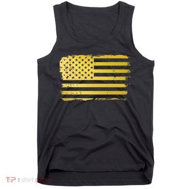 Gold Look American Flag Usa Tank Top