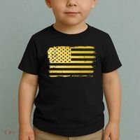 Gold Look American Flag Usa Toddler T-Shirt thumb 2