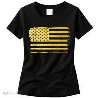 Gold Look American Flag Usa Women's T-Shirt thumb 0