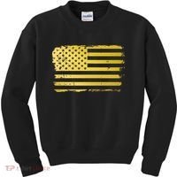 Gold Look American Flag Usa Kids Sweatshirt thumb 0