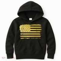 Gold Look American Flag Usa Kids Hoodie thumb 0