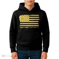 Gold Look American Flag Usa Kids Hoodie thumb 4
