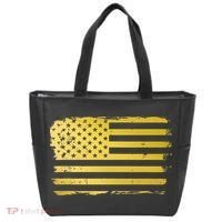 Gold Look American Flag Usa Tote Bag thumb 0