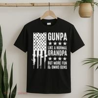 Gunpa Like A Normal Grandpa But More Fun & Owns Guns T-Shirt thumb 2
