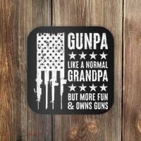 Gunpa Like A Normal Grandpa But More Fun & Owns Guns Coaster thumb 0