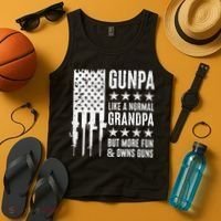 Gunpa Like A Normal Grandpa But More Fun & Owns Guns Tank Top thumb 4