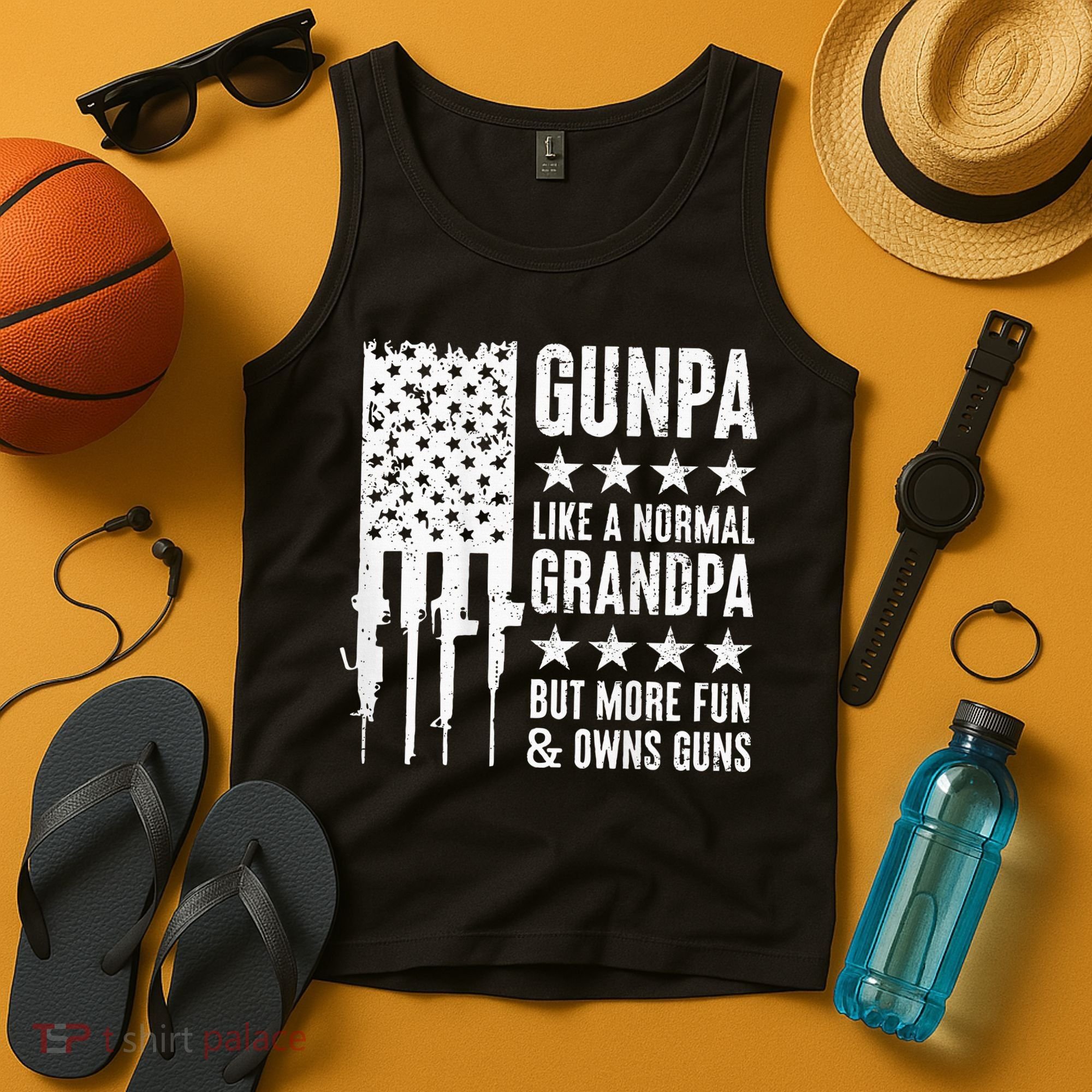 Gunpa Like A Normal Grandpa But More Fun & Owns Guns Tank Top