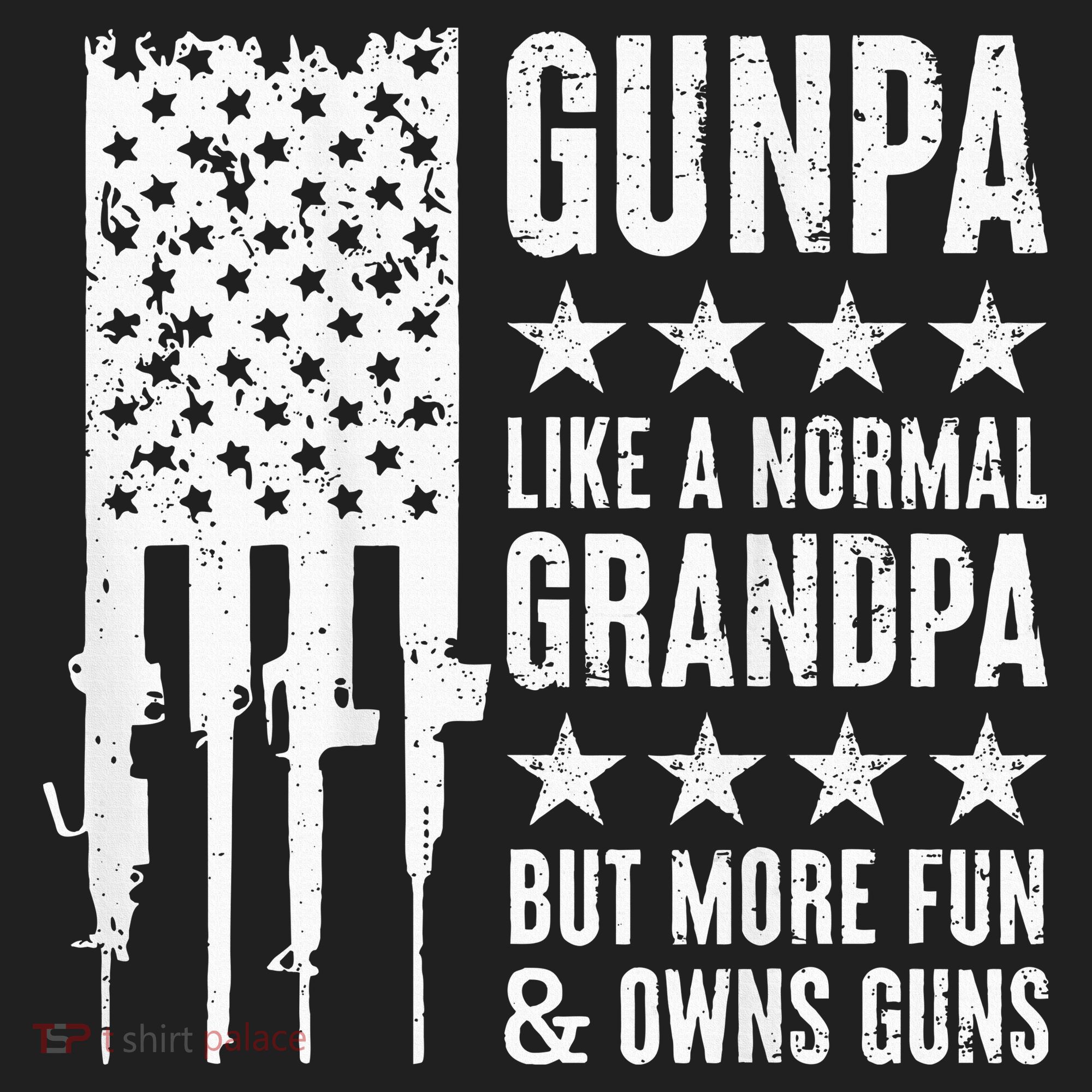 Gunpa Like A Normal Grandpa But More Fun & Owns Guns Golf Towel