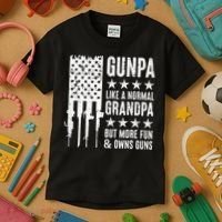 Gunpa Like A Normal Grandpa But More Fun & Owns Guns Kids T-Shirt thumb 3