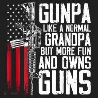 Gunpa Like A Normal Grandpa Fun And Owns Guns (On Back) Women's Sweatshirt thumb 2
