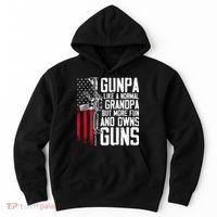 Gunpa Like A Normal Grandpa Fun And Owns Guns (On Back) Hoodie thumb 0