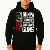 Gunpa Like A Normal Grandpa Fun And Owns Guns (On Back) Hoodie thumb 2
