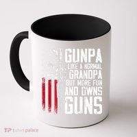 Gunpa Like A Normal Grandpa Fun And Owns Guns (On Back) Coffee Mug thumb 0