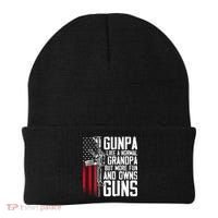 Gunpa Like A Normal Grandpa Fun And Owns Guns (On Back) Beanie thumb 0