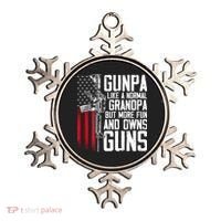 Gunpa Like A Normal Grandpa Fun And Owns Guns (On Back) Ornament thumb 0