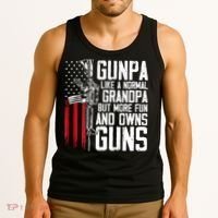 Gunpa Like A Normal Grandpa Fun And Owns Guns (On Back) Tank Top thumb 3
