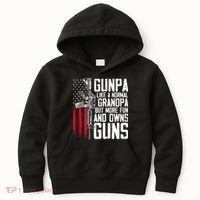 Gunpa Like A Normal Grandpa Fun And Owns Guns (On Back) Kids Hoodie thumb 0
