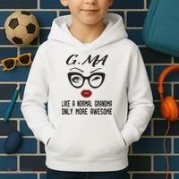 Gma Like A Normal Grandma Only More Awesome Kids Hoodie thumb 2