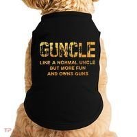 Guncle Like A Normal Uncle Comical Gun Loving Uncle Gift Doggie Tank thumb 0