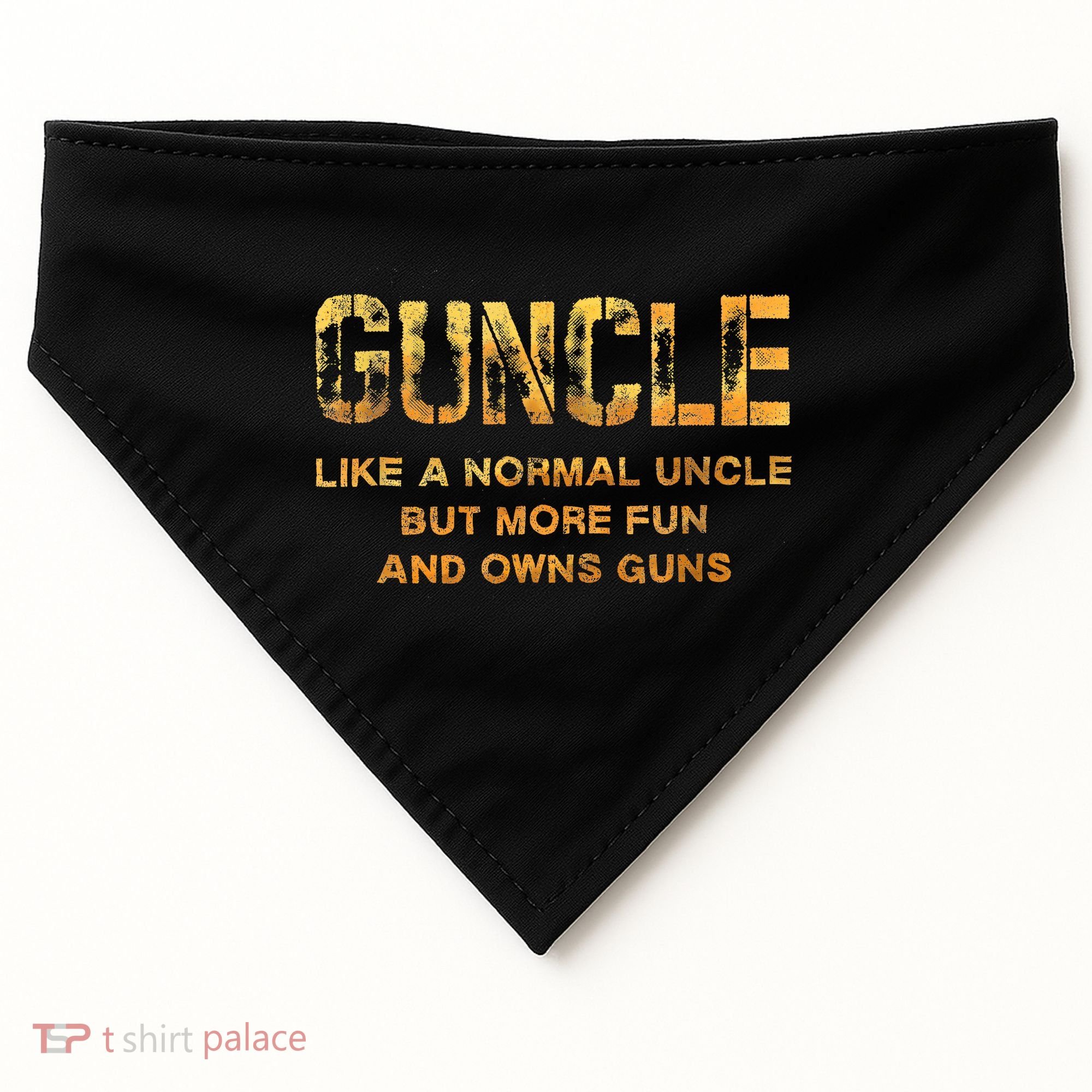 Guncle Like A Normal Uncle Comical Gun Loving Uncle Gift USA-Made Doggie Bandana