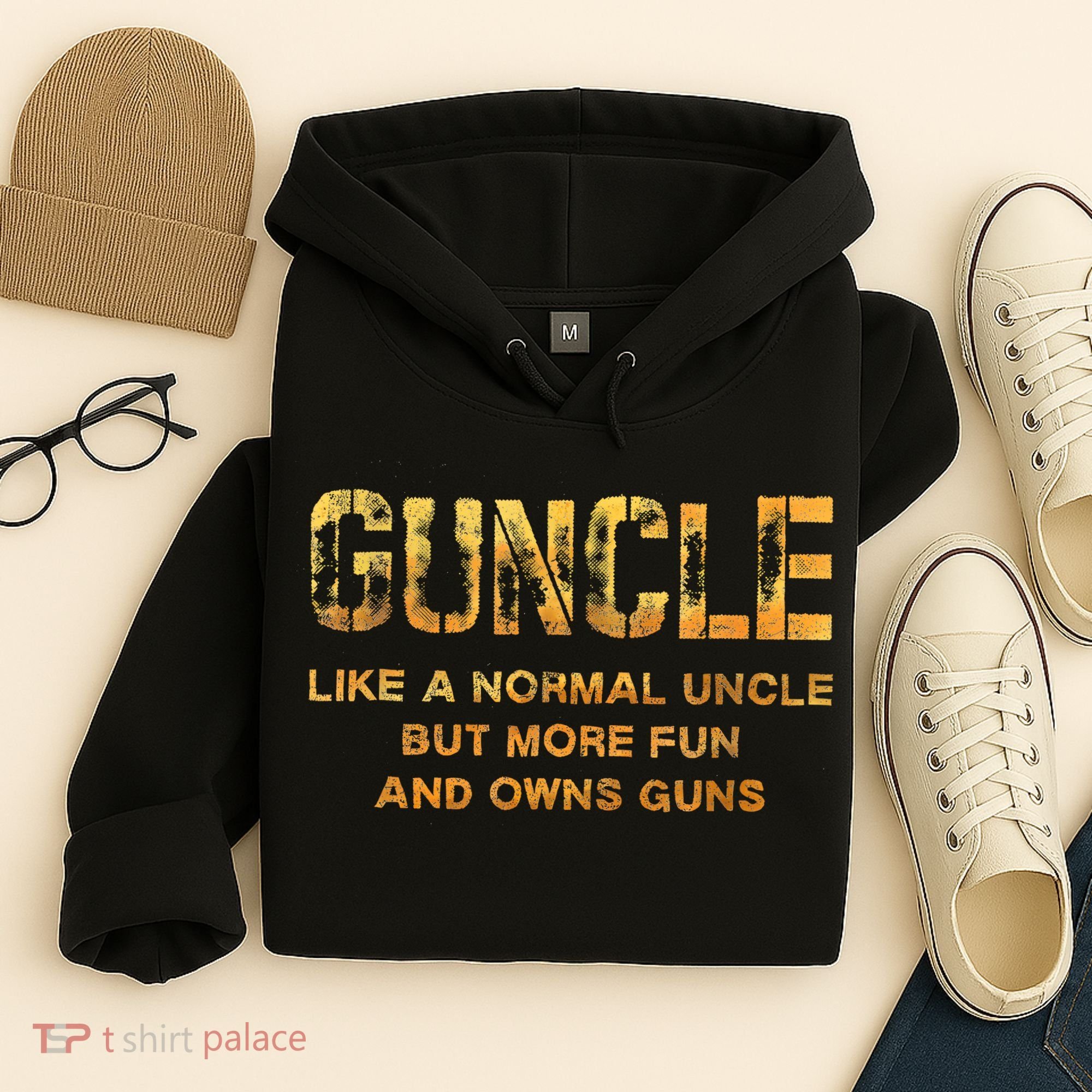 Guncle Like A Normal Uncle Comical Gun Loving Uncle Gift Hoodie