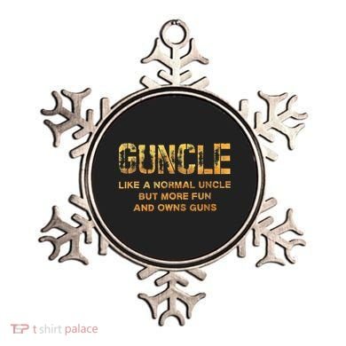 Guncle Like A Normal Uncle Comical Gun Loving Uncle Gift Ornament