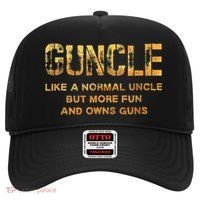 Guncle Like A Normal Uncle Comical Gun Loving Uncle Gift Hat thumb 0