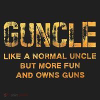 Guncle Like A Normal Uncle Comical Gun Loving Uncle Gift Golf Towel thumb 3