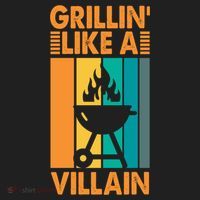 Grillin Like A Villain Gift Bbq Great Gift Women's Sweatshirt thumb 2