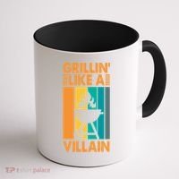 Grillin Like A Villain Gift Bbq Great Gift Coffee Mug thumb 1