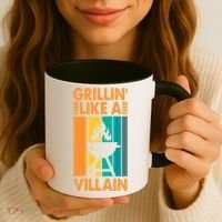Grillin Like A Villain Gift Bbq Great Gift Coffee Mug thumb 3