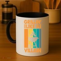 Grillin Like A Villain Gift Bbq Great Gift Coffee Mug thumb 4