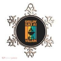 Grillin Like A Villain Gift Bbq Great Gift Ornament thumb 0