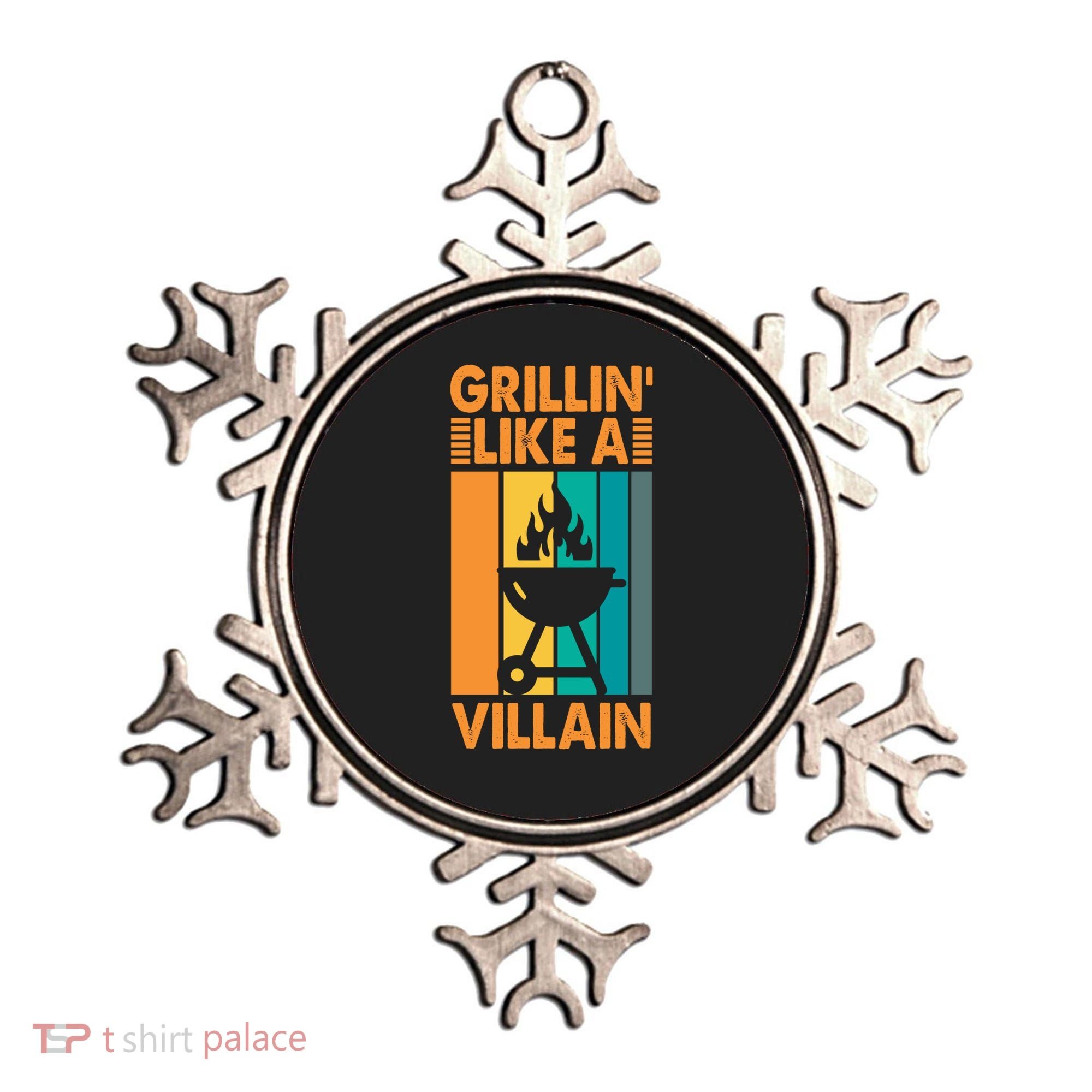Grillin Like A Villain Gift Bbq Great Gift Ornament