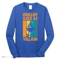Grillin Like A Villain Gift Bbq Great Gift Long Sleeve Shirt thumb 0