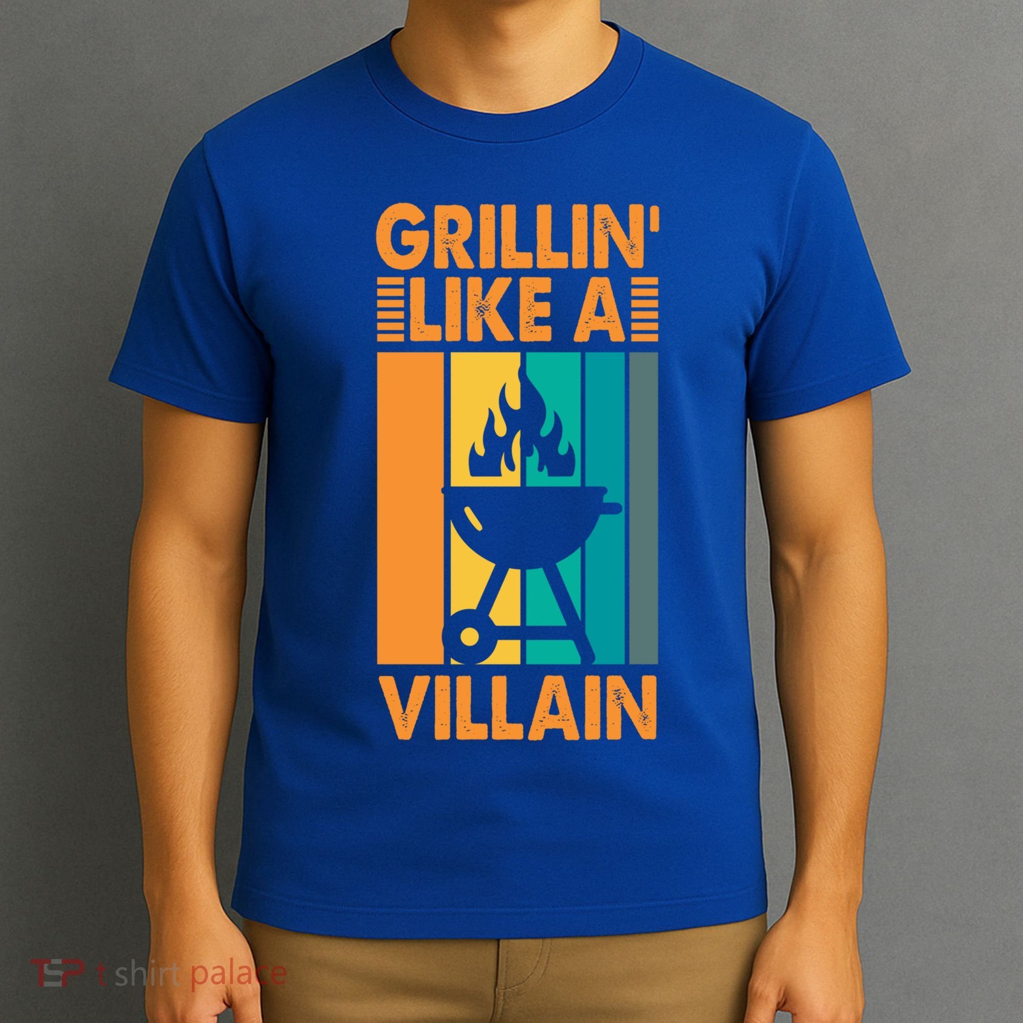 Grillin Like A Villain Gift Bbq Great Gift T-Shirt